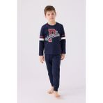 U.S. Polo Assn. Erkek Çocuk Uzun Kol Pijama Takım US1902 Lacivert - 4 - 5 Yaş