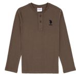 U.S. Polo Assn. Erkek Çocuk Vizon Bisiklet Yaka Sweatshirt 50314909-VR052 - Vizon1 - 5 - 6 Yaş