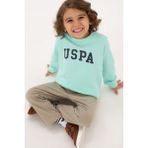 U.S. Polo Assn. Erkek Çocuk Yeşil Basic Bisiklet Yaka Sweatshirt 50313830-VR250 - Mentol - 6 - 7 Yaş