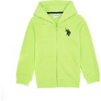 U.S. Polo Assn. Erkek Çocuk Yeşil Fermuarlı Kapüşonlu Sweatshirt 50316706-VR020 - Elma Yeşili - 11 - 12 Yaş
