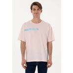 U.S. Polo Assn. Erkek Comfort Fit Bisiklet Yaka Açık Pembe Tişört 50306904-VR078