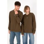 U.S. Polo Assn. Erkek Comfort Fit Bisiklet Yaka Haki Basic Sweatshirt 50293420-VR027 - XL - Haki - 289
