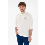 U.S. Polo Assn. Erkek Comfort Fit Bisiklet Yaka Krem Sweatshirt 50290777-VR071
