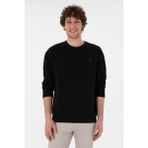 U.S. Polo Assn. Erkek Comfort Fit Bisiklet Yaka Siyah İnce Sweatshirt 50309858-VR046 - Siyah-128 - XL