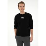 U.S. Polo Assn. Erkek Comfort Fit Bisiklet Yaka Siyah Sweatshirt 50293430-VR046