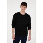U.S. Polo Assn. Erkek Comfort Fit Bisiklet Yaka Siyah Sweatshirt 50293438-VR046 - XL - Siyah-128