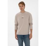 U.S. Polo Assn. Erkek Comfort Fit Bisiklet Yaka Taş Basic Sweatshirt 50313760-VR049 - 4XL