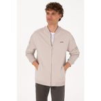 U.S. Polo Assn. Erkek Comfort Fit Fermuarlı Taş Örme Hırka 50315612-VR049