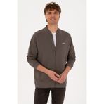 U.S. Polo Assn. Erkek Comfort Fit Fermuarlı Vizon Örme Hırka 50315612-VR052