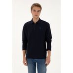 U.S. Polo Assn. Erkek Comfort Fit Yarım Fermuarlı Lacivert Sweatshirt 50313754-VR033