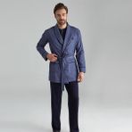 U.S. Polo Assn. Erkek Damat Çeyiz Pijama Takım Robdöşambr Lacivert 12000 - XL