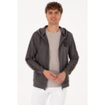 U.s. Polo Assn. Erkek Gri Hırka (Örme) 50315808-VR024 - Gri-006 - 3XL