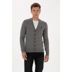 U.s. Polo Assn. Erkek Gri Melanj Hırka (Triko) 50313702-VR086 - Grimelanj