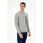 U.s. Polo Assn. Erkek Gri Melanj Sweatshirt 50293441-vr109