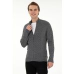 U.S. Polo Assn. Erkek Gri Melanj Triko Hırka 50294136-VR086