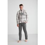 U.S. Polo Assn. - Erkek Gri Polarlı Pijama Takımı Perita-P18P754