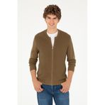 U.s. Polo Assn. Erkek Haki Hırka Triko 50293528-vr027 Haki