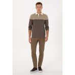 U.s. Polo Assn. Erkek Haki Pantolon (Kanvas-Chino) 50316835-VR027 - Haki - 289 - 32 - 40