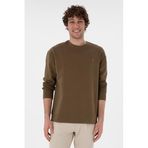 U.S. Polo Assn. Erkek Haki Sweatshirt 50309858-VR027, Yeşil, L