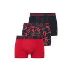 U.s. Polo Assn. Erkek İç Giyim 3'Lü Kutulu Ürün Boxer Lacivert - Kırmızı - Baskılı - Çoklu Renk - Arsno80o58h2-Akır