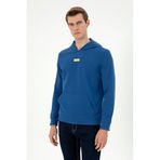 U.S. Polo Assn. Erkek İndigo Sweatshirt 50293359-VR028, Mavi, L