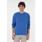 U.S. Polo Assn. Erkek İndigo Sweatshirt 50309858-VR028, Mavi, 2XL
