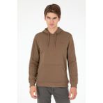 U.S. Polo Assn. Erkek Kapüşonlu Haki Basic Şardonlu Sweatshirt 50295176-VR027 - 2XL