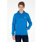 U.S. Polo Assn. Erkek Kapüşonlu Kobalt Mavi Basic Şardonlu Sweatshirt 50295176-vr077