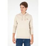 U.S. Polo Assn. Erkek Kapüşonlu Taş Basic Şardonlu Sweatshirt 50295176-VR049 - XL