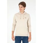 U.S. Polo Assn. Erkek Kapüşonlu Taş Basic Şardonlu Sweatshirt 50295176-vr049