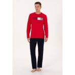 U.s. Polo Assn. Erkek Kırmızı Pijama Takım 50318597-VR030 - XL