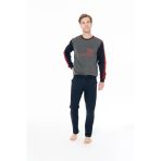 U.s. Polo Assn. Erkek Konforlu Kol Şerit Renk Detaylı Antrasit Pijama Seti - Antrasit - Arsno18t93r9-Pant