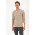 U.s. Polo Assn. Erkek Koyu Bej Sweatshirt 50313744-VR088