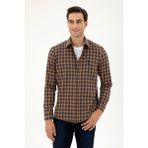 U.s. Polo Assn. Erkek Koyu Sarı Gömlek Desenli 50296607-vr094