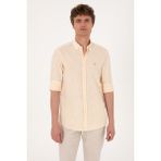 U.s. Polo Assn. Erkek Koyu Sarı Gömlek Desenli 50300159-VR094