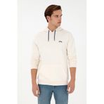 U.S. Polo Assn. Erkek Krem Basic Sweatshirt 50295149-VR071