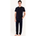 U.S. Polo Assn. Erkek Lacivert 3'Lü Pijama Takım Normal Kol Özellikli Rahat Tasarım