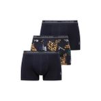 U.S. Polo Assn. Erkek Lacivert - Lacivert - Baskılı 3 lü Boxer