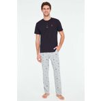 U.S. Polo Assn. - Erkek Lacivert Patlı Pijama Takımı
