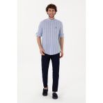 U.S. Polo Assn. Erkek Lacivert Slim Fit Kanvas Pantolon 50309119-VR033 - 29 - 32