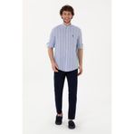 U.S. Polo Assn. Erkek Lacivert Slim Fit Kanvas Pantolon 50309119-vr033