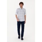 U.S. Polo Assn. Erkek Lacivert Slim Fit Kanvas Pantolon 50309142-VR033 - 29 - 32