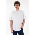 U.S. Polo Assn. Erkek Long Fit Bisiklet Yaka Beyaz Basic Tişört 50305988-vr013