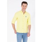 U.S. Polo Assn. Erkek Neon Sarı Uzun Kollu Basic Gömlek 50262980-VR168