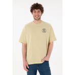 U.S. Polo Assn. Erkek Oversize Fit Bisiklet Yaka Açık Haki Tişört 50305904-vr183