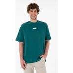 U.S. Polo Assn. Erkek Oversize Fit Bisiklet Yaka Koyu Yeşil Tişört 50305923-VR101 - Dark Eden