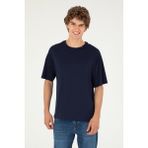 U.S. Polo Assn. Erkek Oversize Fit Bisiklet Yaka Lacivert Tişört 50294288-VR033 - M