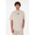 U.S. Polo Assn. Erkek Oversize Fit Bisiklet Yaka Taş Tişört 50305923-VR049 - XS