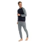 U.S. Polo Assn. Erkek Pijama Takımı, Uzun Kollu, Yuvarlak Yaka, Antrasit Melanj, M Beden