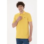 U.S. Polo Assn. Erkek Polo Yaka Basic Tişört - 70E-Sarı